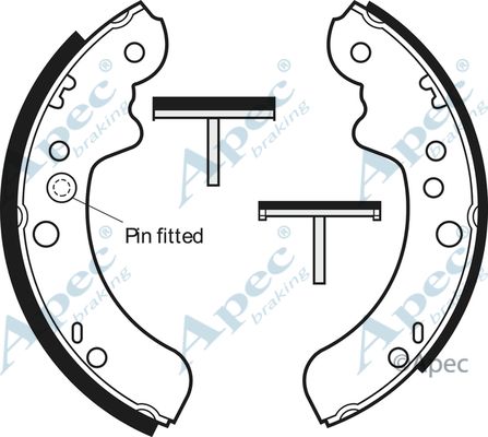 APEC BRAKING Bremžu loku komplekts SHU387